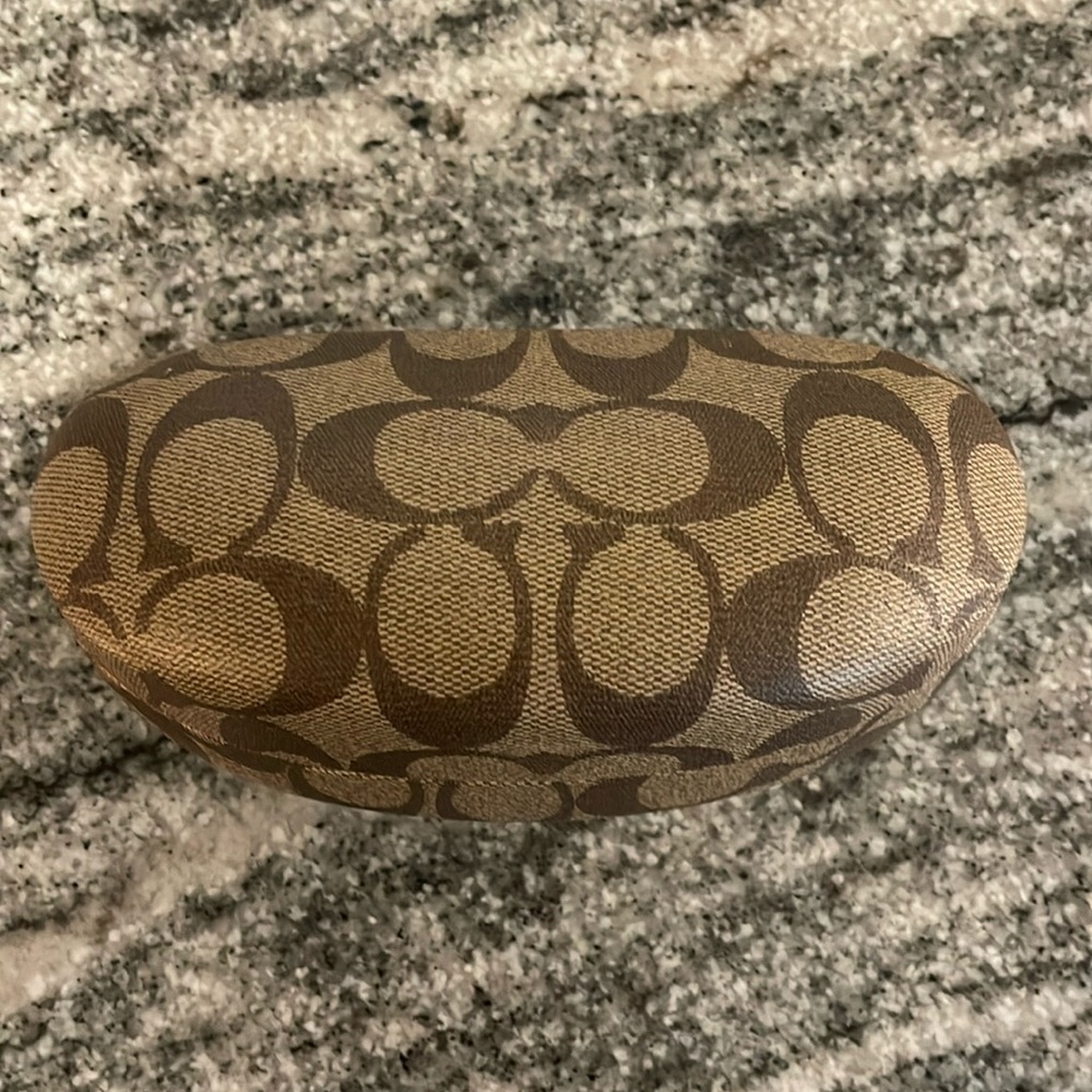 Coach| Classic Brown & Tan Monogram Sunglasses Case